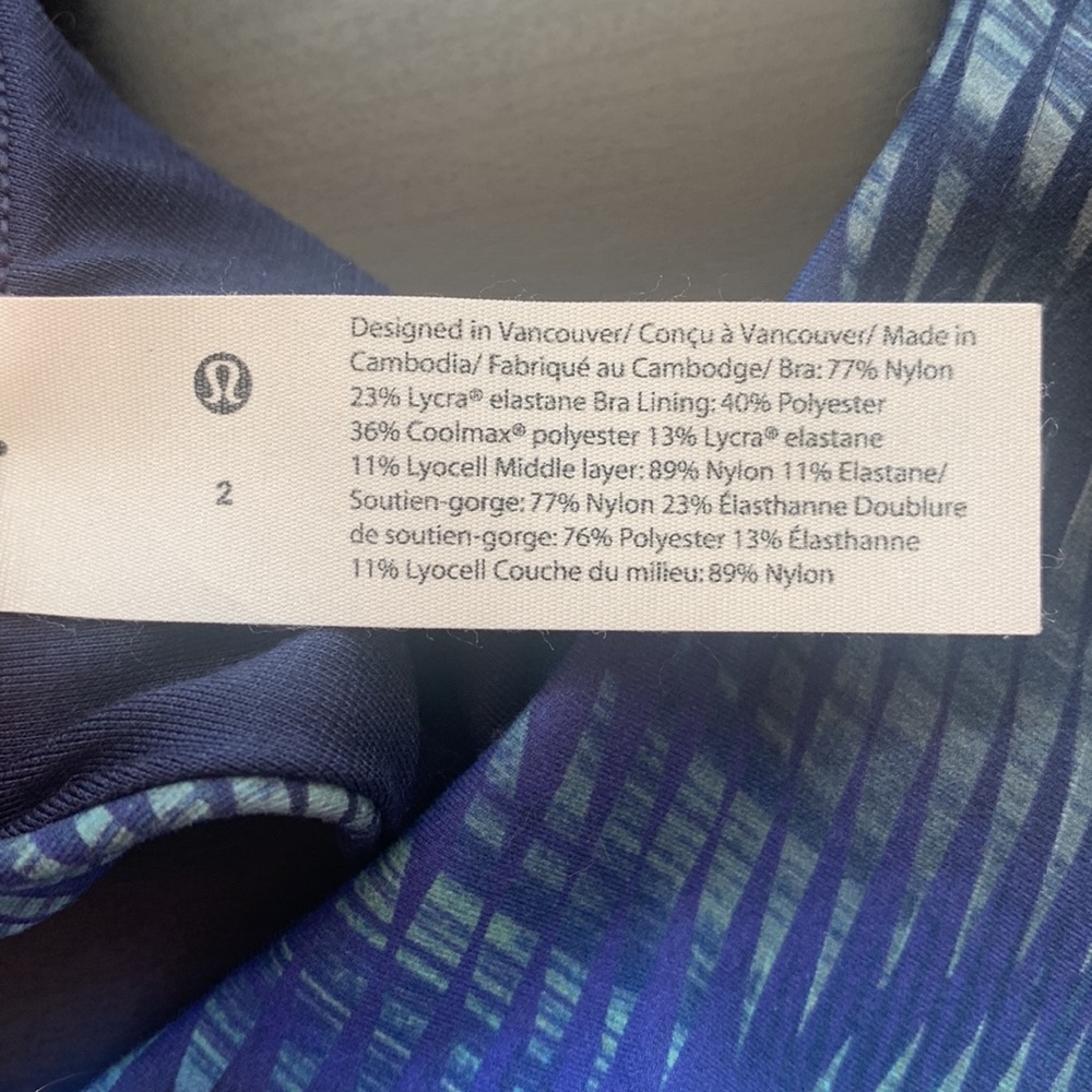 Lululemon Sports Racer Back Bra - Picture 2 of 7